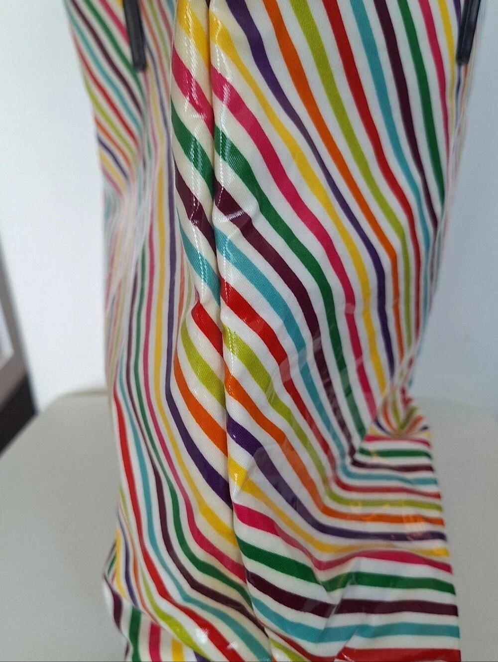 Kate Spade Rainbow Shopper Tote & Matching Pouch EUC